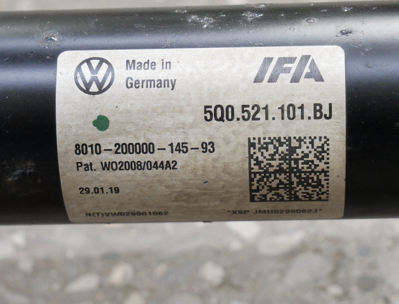 Prop Drive Shaft 15-20 VW Golf R Sportwagen Alltrack MK7 A3 S3 - 5Q0 521 101 BJ