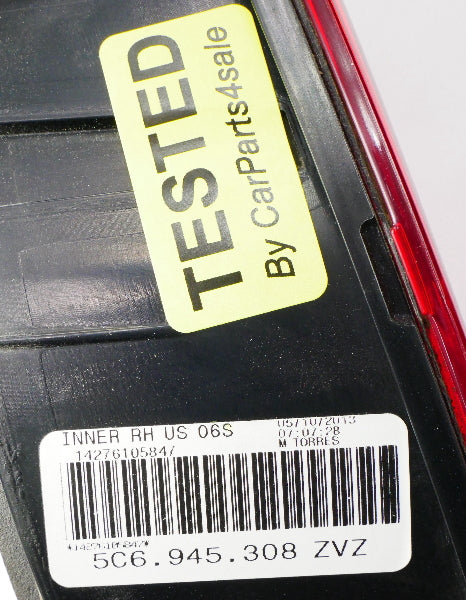 RH Inner LED Tail Light Lamp 13-14 VW Jetta Mk6 GLI Hybrid Sedan - 5C6 945 308