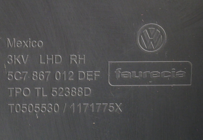 RH Front Door Panel 13-16 VW Jetta MK6 Hybrid Sedan - Genuine - 5C7 867 012