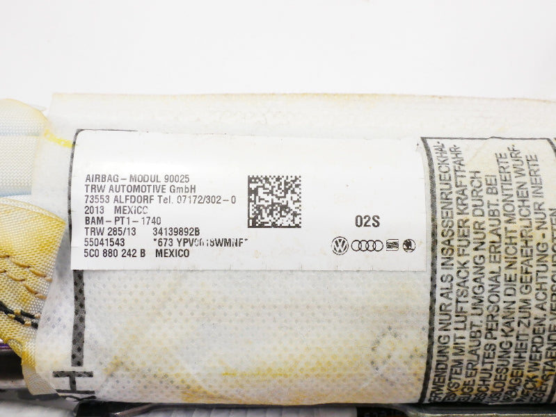 RH Seat Side Airbag Air Bag SRS 11-18 VW Jetta Sedan MK6 - 5C0 880 242 B