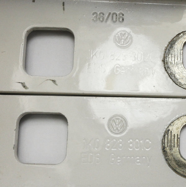 Hood Hinges 05-10 VW Jetta Rabbit GTI MK5 LB9A White - 1K0 823 301 C & 302 C