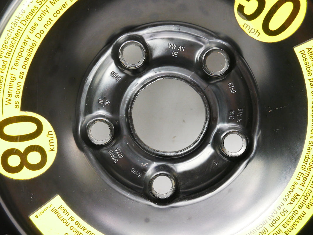 Full Spare 16" Steel Wheel Tire 05-18 VW Golf GTI Jetta Mk5 MK6 ~ 1K0 601 027 A