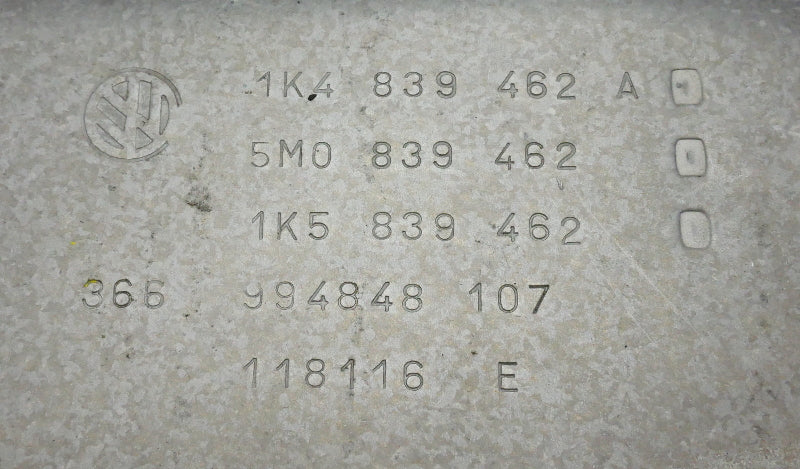 RH Rear Window Lift Track Regulator 06-09 VW Rabbit GTI MK5 4Door 1K4 839 462 A