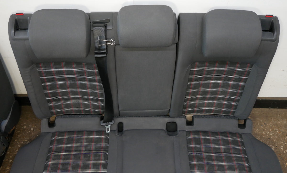 Sport Plaid Bucket Seat Set 06-10 VW Jetta GTI MK5 Front & Rear - Genuine
