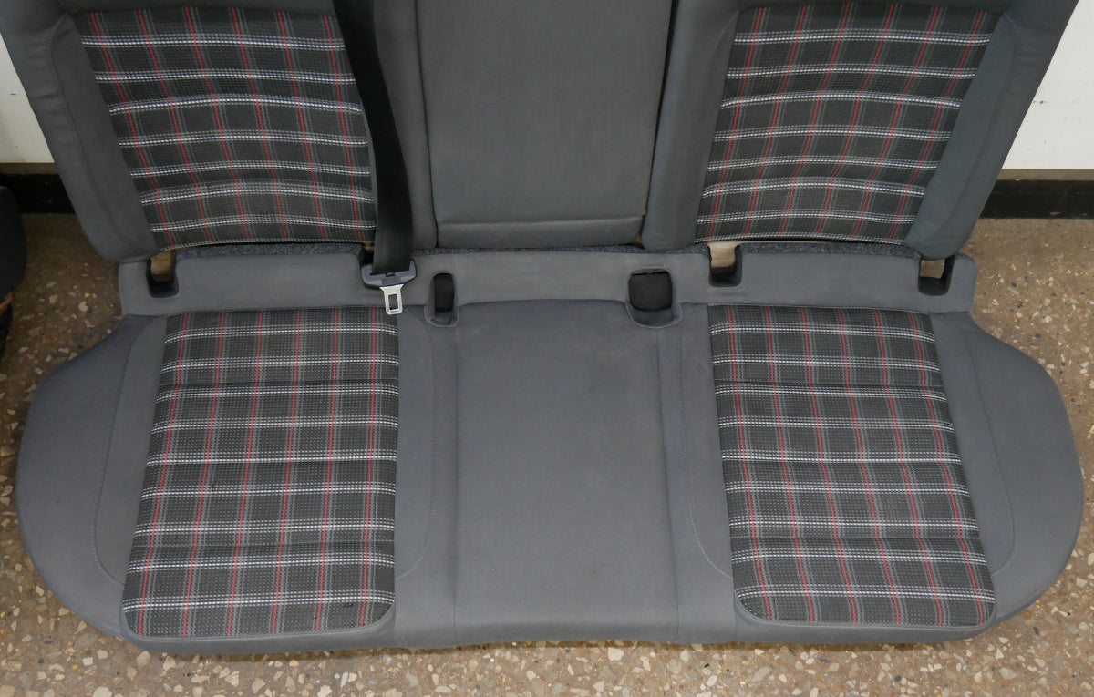 Sport Plaid Bucket Seat Set 06-10 VW Jetta GTI MK5 Front & Rear - Genuine