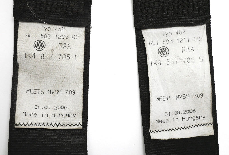 Front Seatbelt Seat Belt Set 06-08 VW Rabbit GTI MK5 4 Door - 1K4 857 705 H