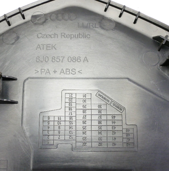 RH Dash End Interior Trim Panel 08-15 Audi TT Coupe Convertible - 8J0 857 086 A