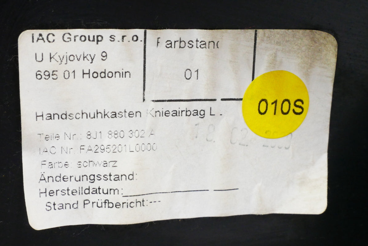 Glove Box Compartment Glovebox 08-15 Audi TT - Genuine - 8J1 880 302 A