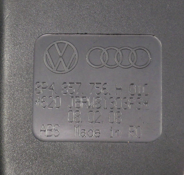 RH Seatbelt Seat Belt Buckle Receiver 08-10 Audi TT R8 - Genuine - 8P4 857 756 H