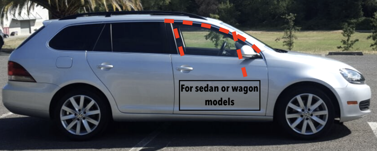 RH Front Door Window Chrome Trim Seal 05-14 VW Jetta MK5 Sedan 09-14 Sportwagen