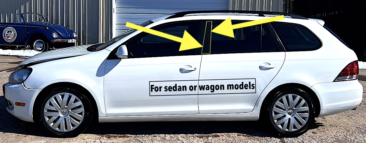 LH Rear Door Pillar Trim 05-10 VW Jetta Sedan 09-14 Sportwagen MK5 1K5 839 901 D