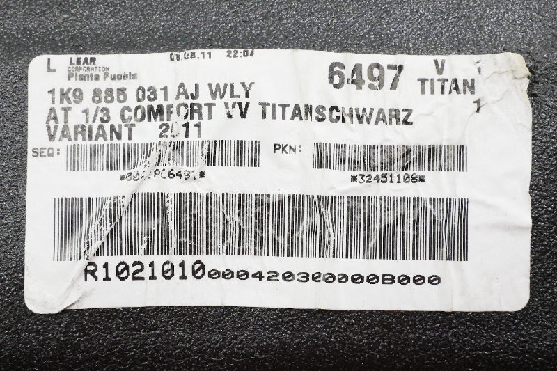 LH Rear Seat Lower Cushion 10-14 VW Jetta Sportwagen MK5 MK6 ~ 1K9 885 031 AJ