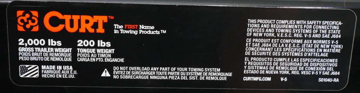 Curt Class 1 Towing Trailer Hitch 99-05 Jetta MK4 Sedan 11070 - S0104U-RA