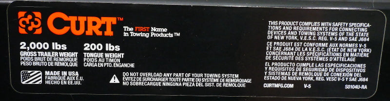 Curt Class 1 Towing Trailer Hitch 99-05 Jetta MK4 Sedan 11070 - S0104U-RA