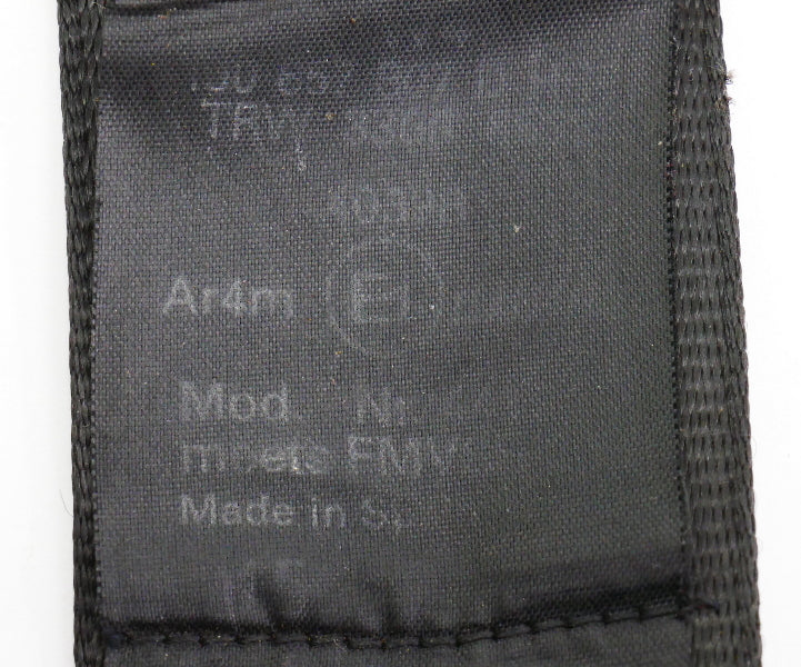 Center Rear Seat Belt Seatbelt 99-05 VW Jetta Golf GTI Mk4 Black - 1J0 857 807 D