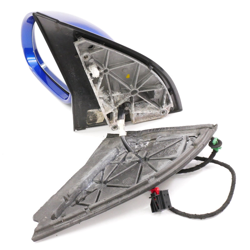 LH Exterior Side View Door Mirror 06-09 VW Rabbit GTI R32 MK5 LB5R Blue Pearl