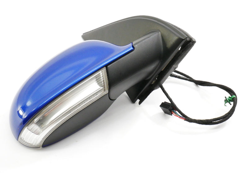 RH Exterior Side View Door Mirror 06-09 VW Rabbit GTI R32 MK5 LB5R Blue Pearl