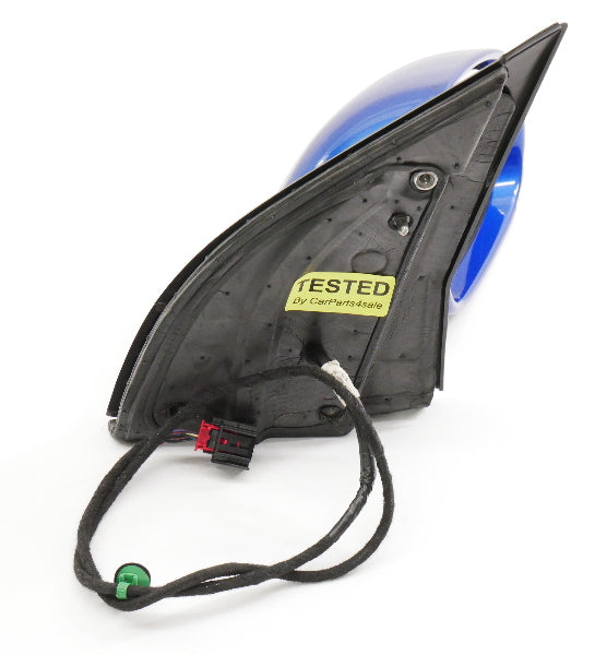 RH Exterior Side View Door Mirror 06-09 VW Rabbit GTI R32 MK5 LB5R Blue Pearl