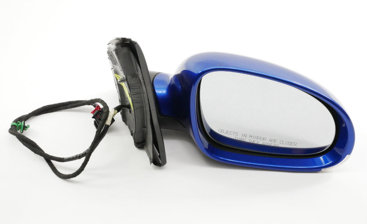 RH Exterior Side View Door Mirror 06-09 VW Rabbit GTI R32 MK5 LB5R Blue Pearl