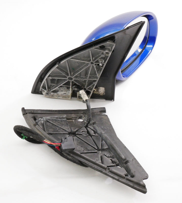 RH Exterior Side View Door Mirror 06-09 VW Rabbit GTI R32 MK5 LB5R Blue Pearl