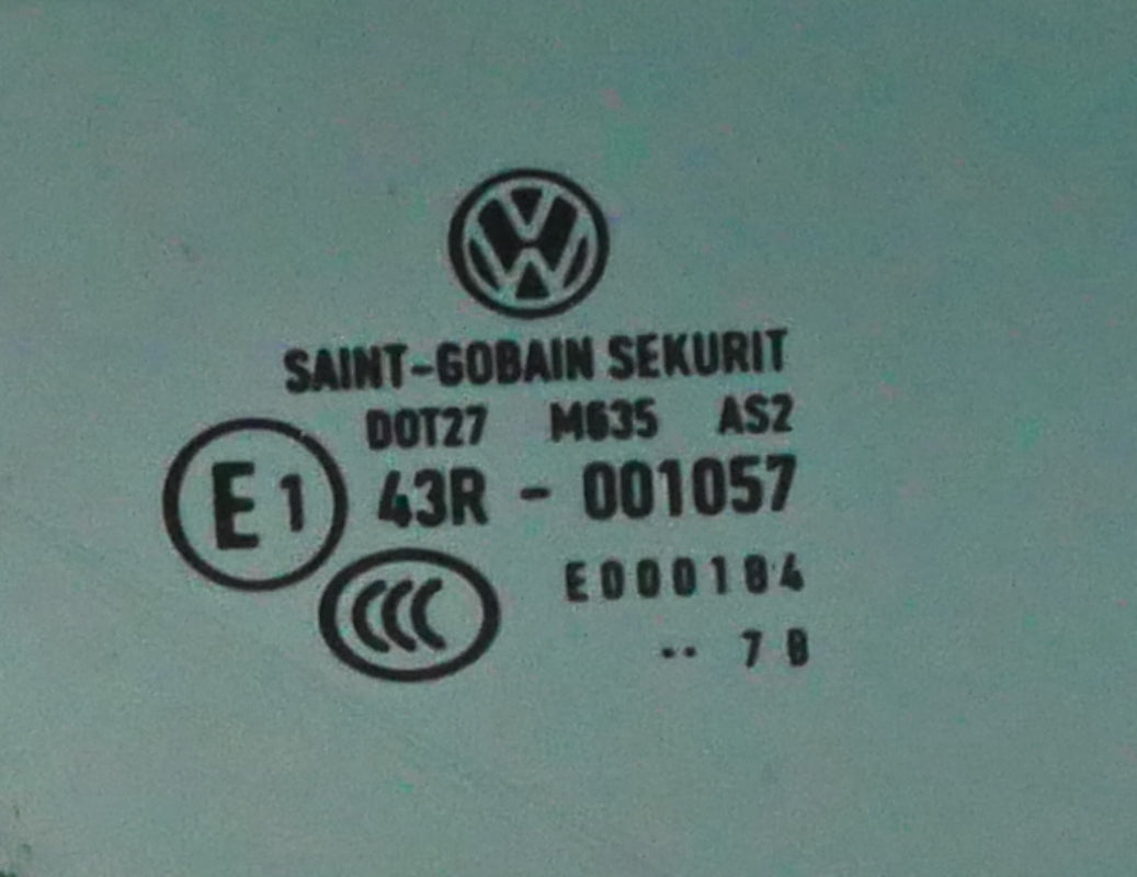 RH Side Window Exterior Glass 06-09 VW Rabbit Golf GTI R32 MK5 2 Door - Genuine