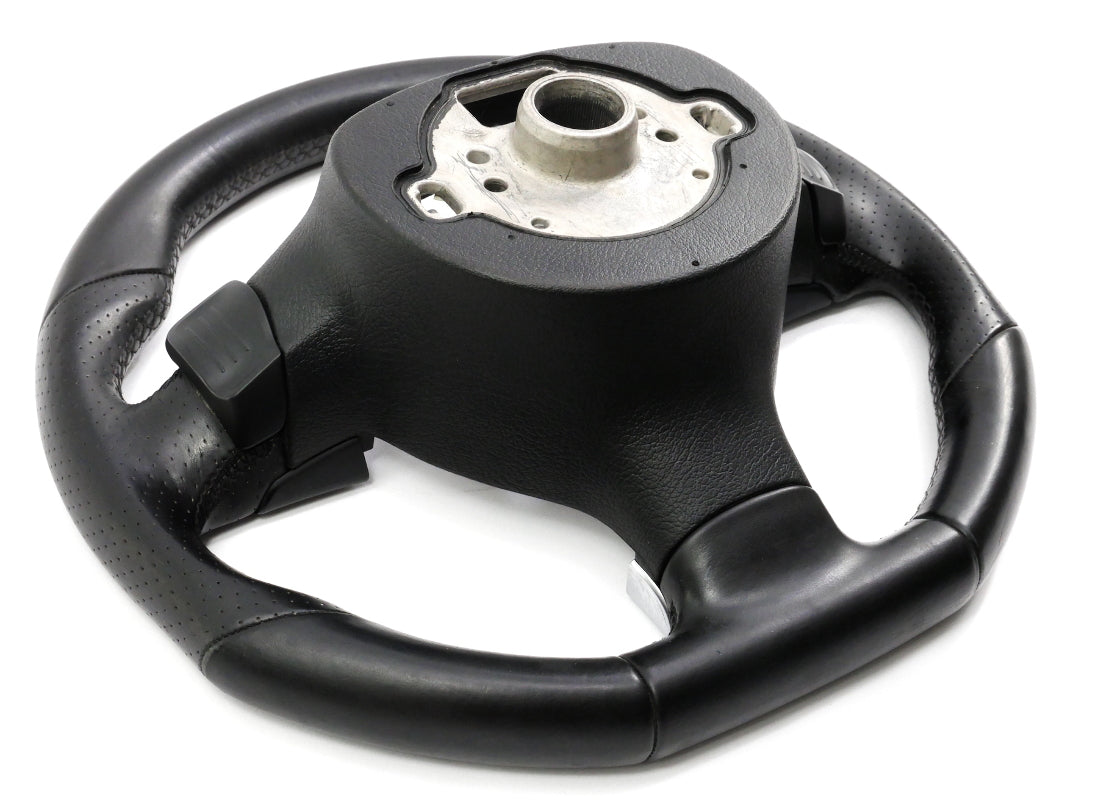 Flat Bottom Black Leather Sports Steering Wheel 05-10 VW Jetta GLI GTI R32 MK5