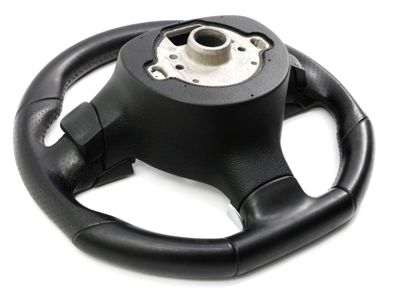 Flat Bottom Black Leather Sports Steering Wheel 05-10 VW Jetta GLI GTI R32 MK5