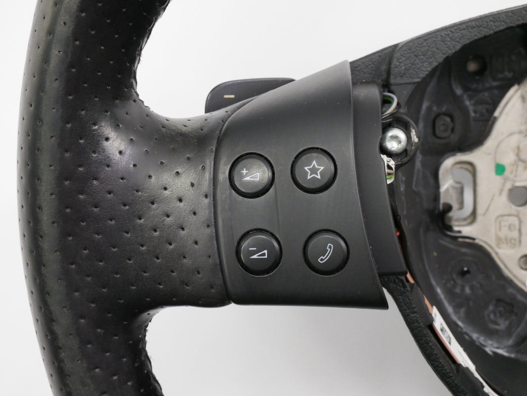 Flat Bottom Black Leather Sports Steering Wheel 05-10 VW Jetta GLI GTI R32 MK5