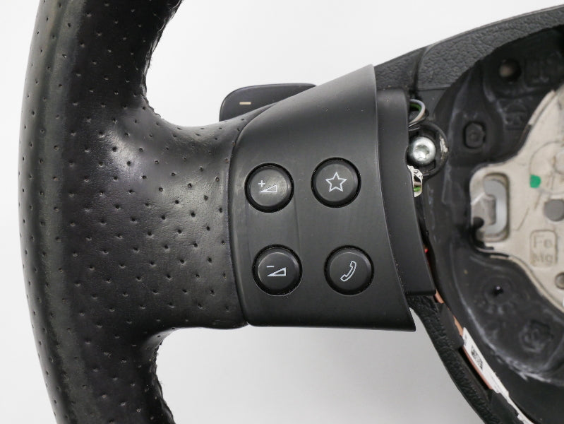 Flat Bottom Black Leather Sports Steering Wheel 05-10 VW Jetta GLI GTI R32 MK5