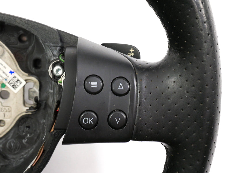 Flat Bottom Black Leather Sports Steering Wheel 05-10 VW Jetta GLI GTI R32 MK5