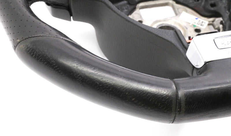 Flat Bottom Black Leather Sports Steering Wheel 05-10 VW Jetta GLI GTI R32 MK5