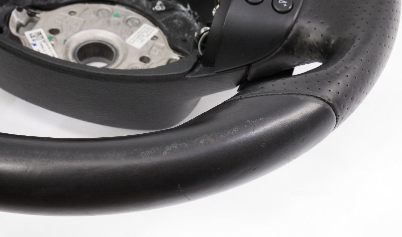 Flat Bottom Black Leather Sports Steering Wheel 05-10 VW Jetta GLI GTI R32 MK5