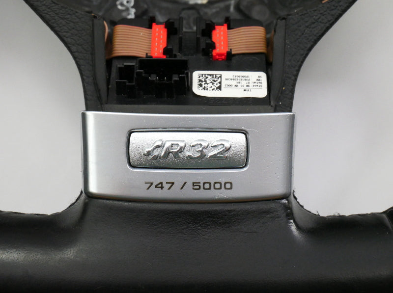 Flat Bottom Black Leather Sports Steering Wheel 05-10 VW Jetta GLI GTI R32 MK5