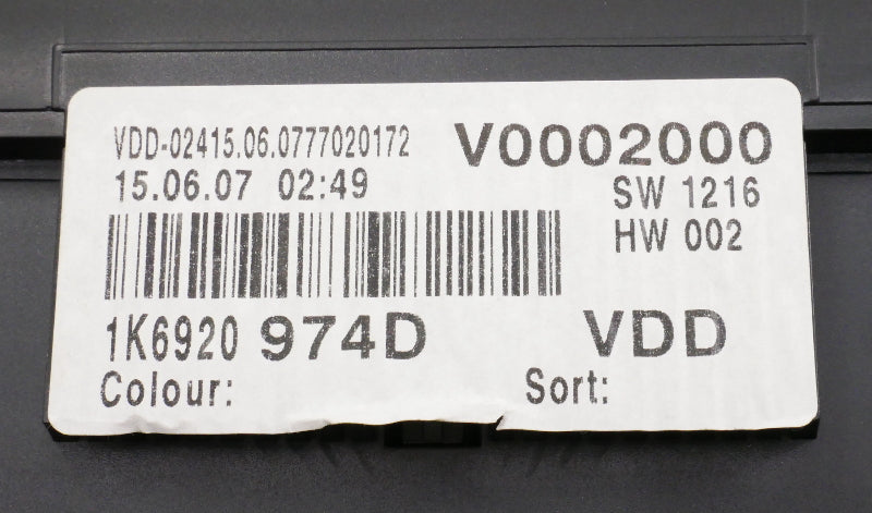 Gauge Cluster 2008 VW Golf MK5 R32 Speedometer 180MPH - 1K6 920 974 D