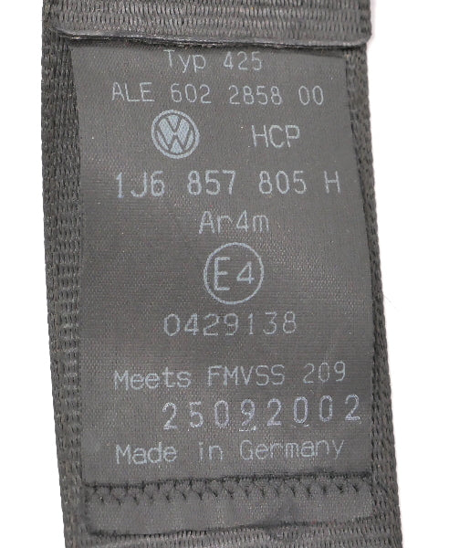 LH Rear Seatbelt Seat Belt 99-05 VW Golf GTI 2 Door Mk4 - Genuine 1J6 857 805 H