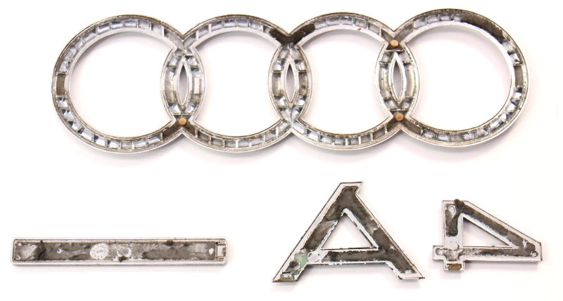 Rear Trunk Badge Emblem Set  02-05 Audi A4 B6 Quattro Sedan Convertible Genuine
