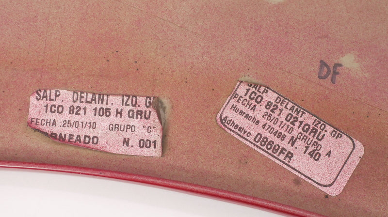 LH Front Fender 06-10 VW Beetle Coupe Convertible LA3H Salsa Red - 1C0 821 105 H