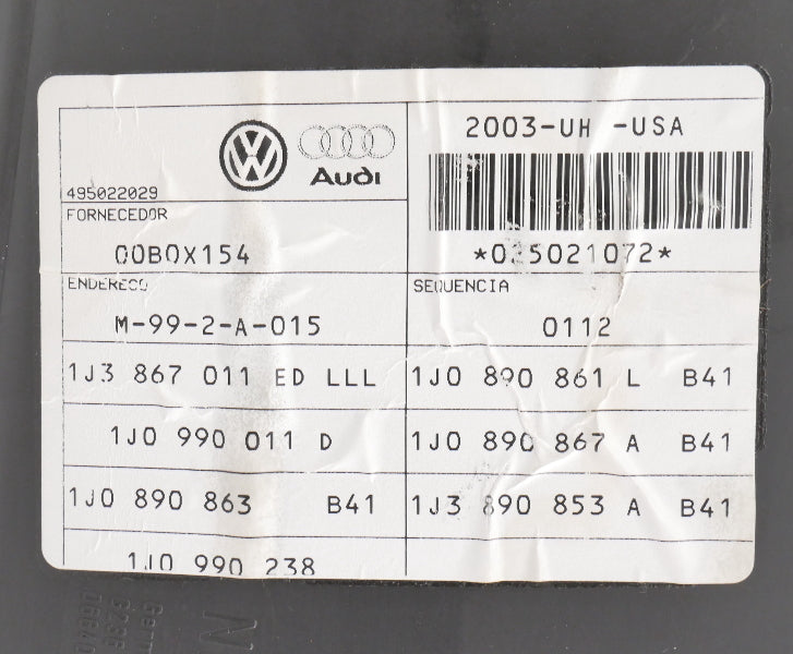 LH Driver Front Leather Door Panel 99-05 VW Golf GTI Mk4 2DR Black - Genuine