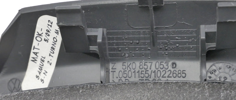 Cluster Column Interior Trim 11-14 VW Jetta MK6 - Genuine - 5K0 857 053 D