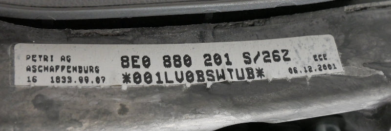 3 Spoke Sport Steering Wheel Airbag Air Bag 02-03 Audi A4 S4 B6 - 8E0 880 201 S