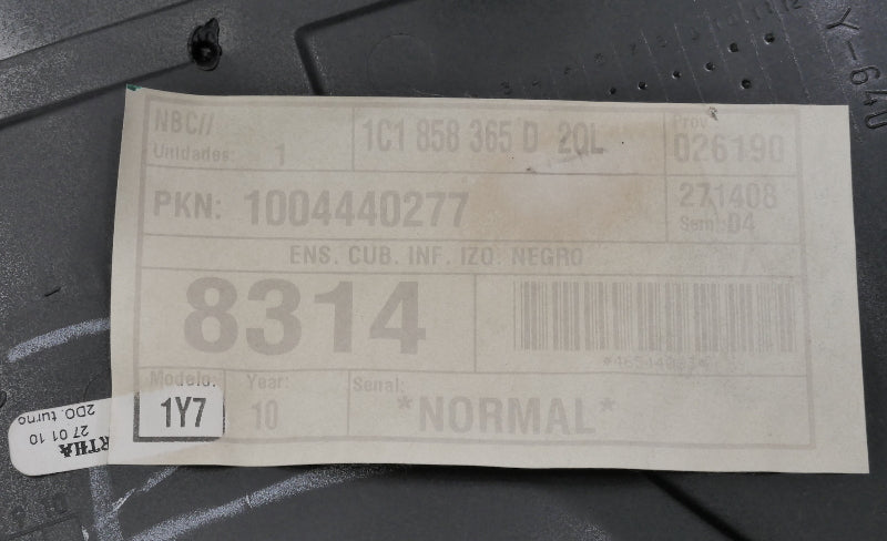 LH Lower Dashboard Trim Dash Panel Cover 98-10 VW Beetle Black - 1C1 858 365 D