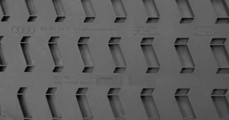 Genuine Audi Rubber All Weather Floor Mats 15-18 Q3 - 8U1 061 221 A