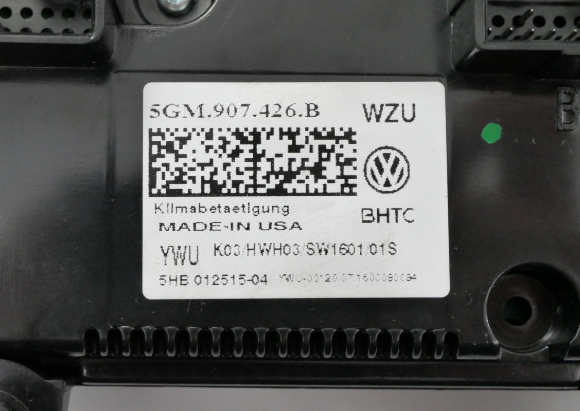 Climate Control HVAC 16-17 VW Golf / Sportwagen / Alltrack MK7 - 5GM 907 426 B