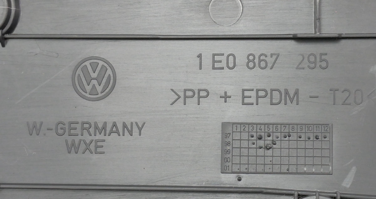 Roll Bar Cover Trim w/ Foam 95-02 VW Cabrio MK3 MK3.5 - Genuine - 1E0 867 283