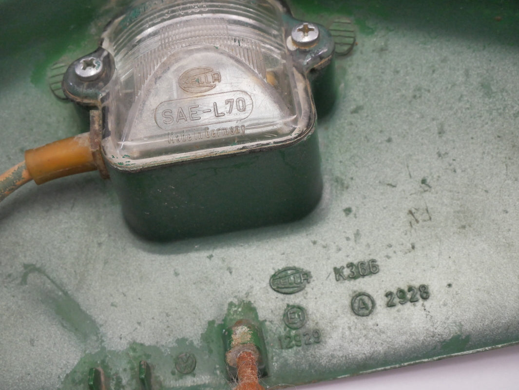 Hella License Plate Light Cover Housing 67-77 VW Beetle Bug Aircooled - Genuine