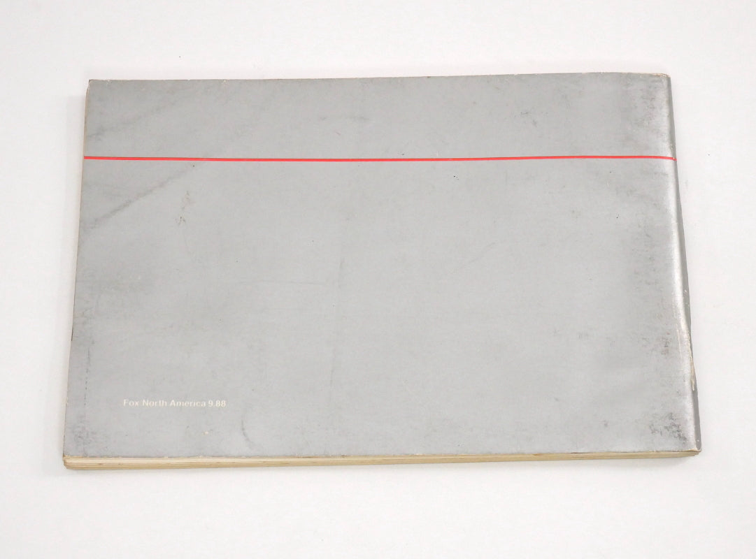 Original Owners Manual Book 1989 89 Volkswagen VW Fox - Genuine