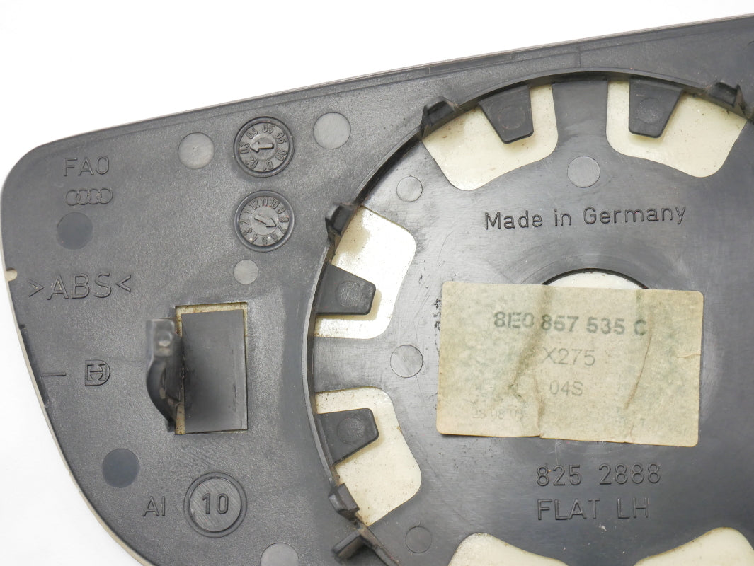 LH Side View Exterior Door Mirror Glass 02-08 Audi A4 B6 B7 OEM - 8E0 857 535 C