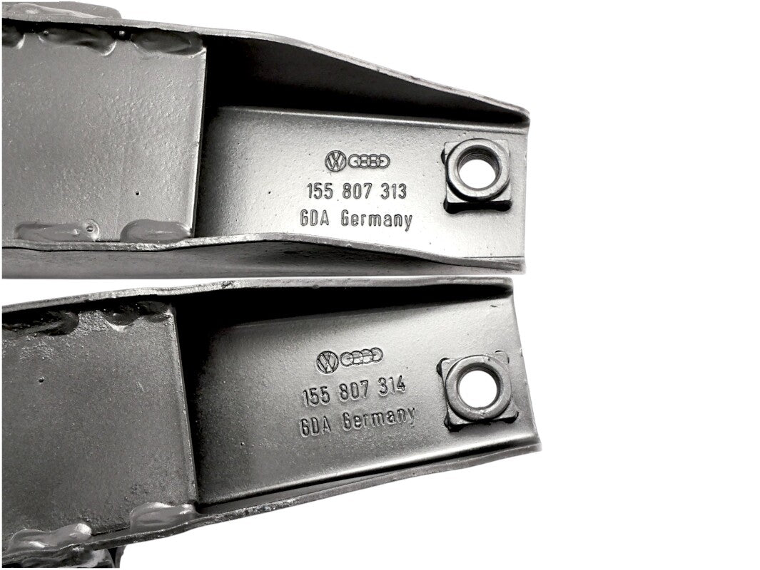 2x Rear Bumper Bracket Mounts 86-87 VW Cabriolet - Genuine - 155 807 313