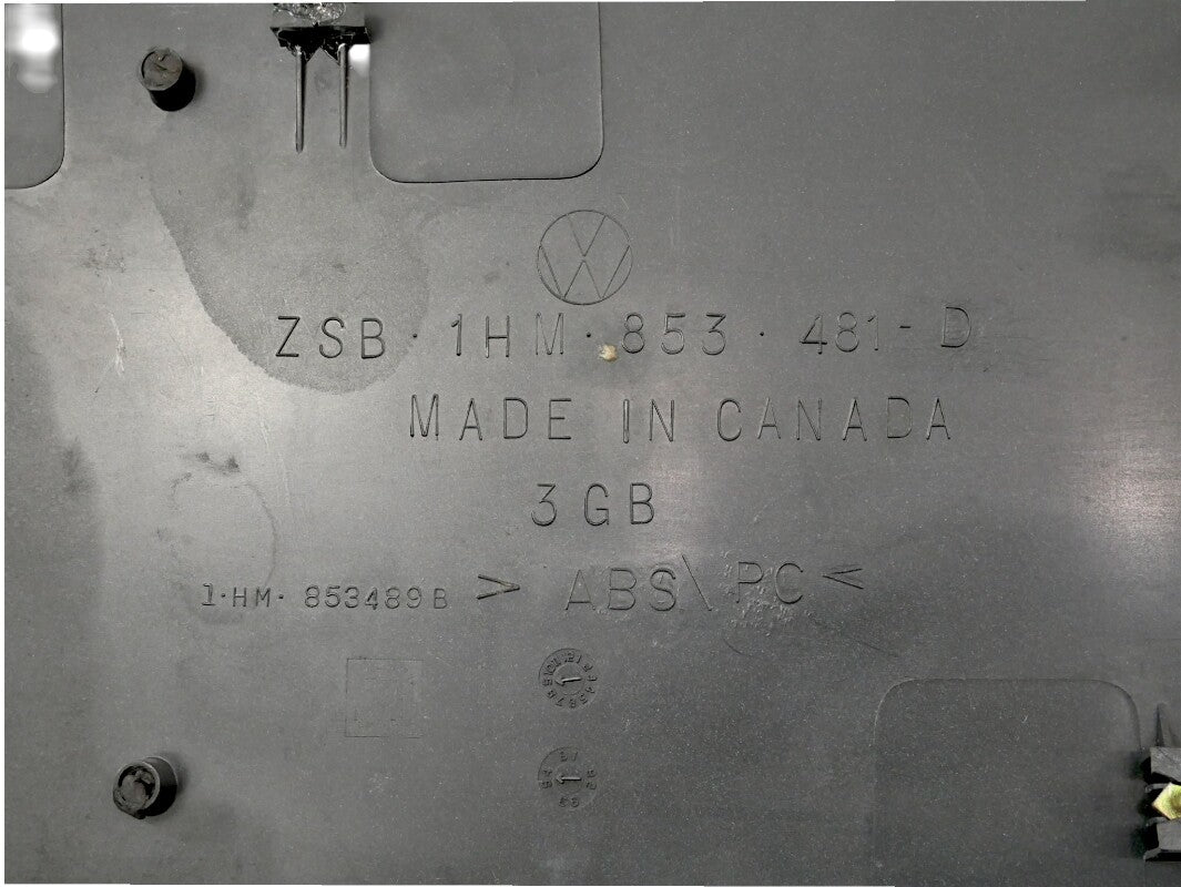 Rear Hatch License Plate Holder Mount Trim 93-99 VW Golf GTI MK3 . 1HM 853 481 D