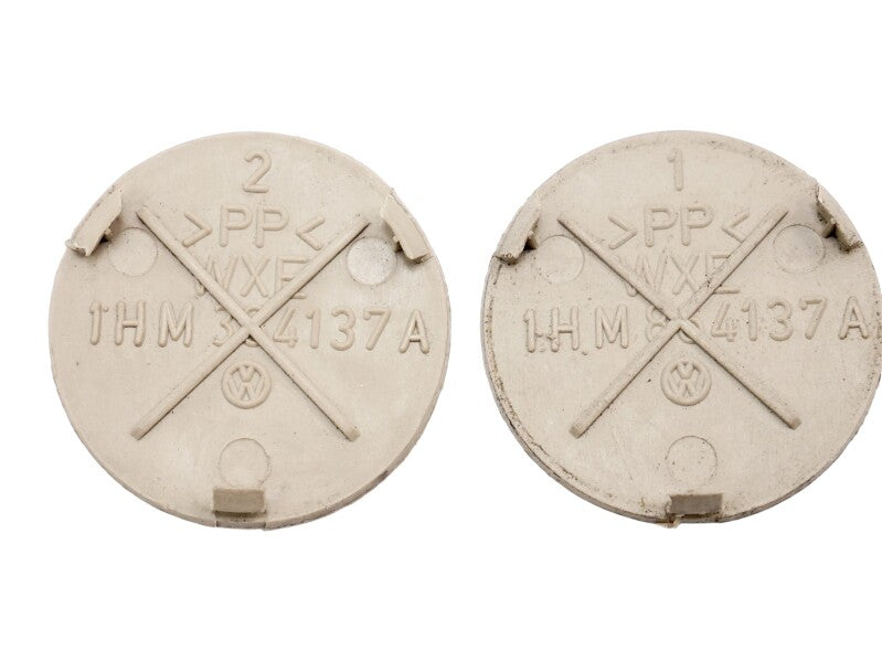 Center Console Screw Caps Covers 99-02 VW Cabrio MK3.5 Beige OEM - 1HM 864 137 A